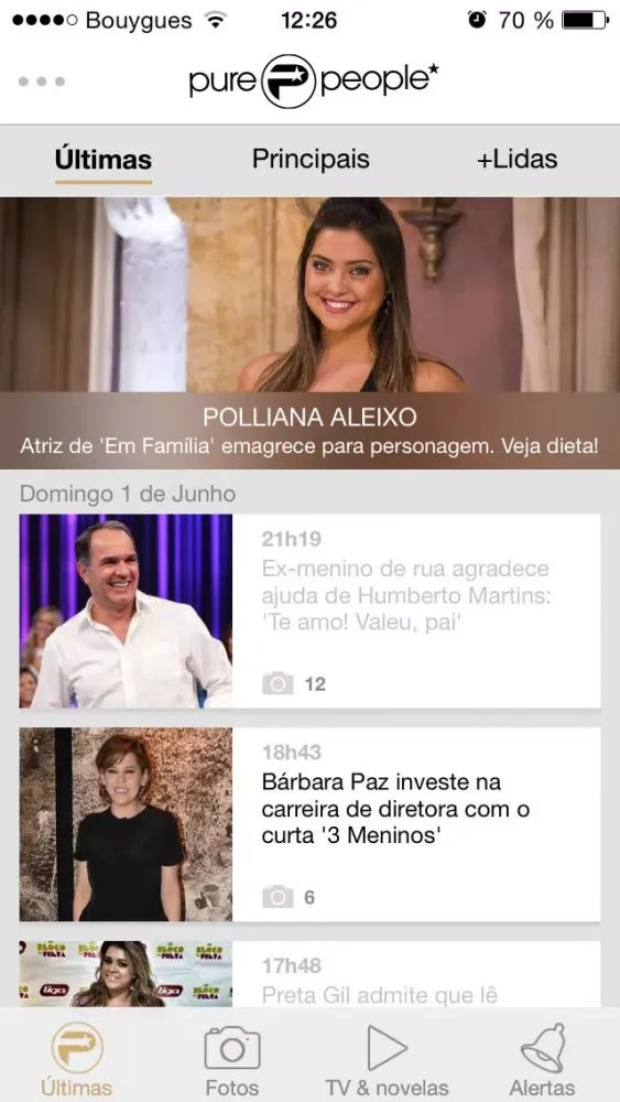 ภาพหน้าจอของ Purepeople Brasil: últimas notícias dos famosos