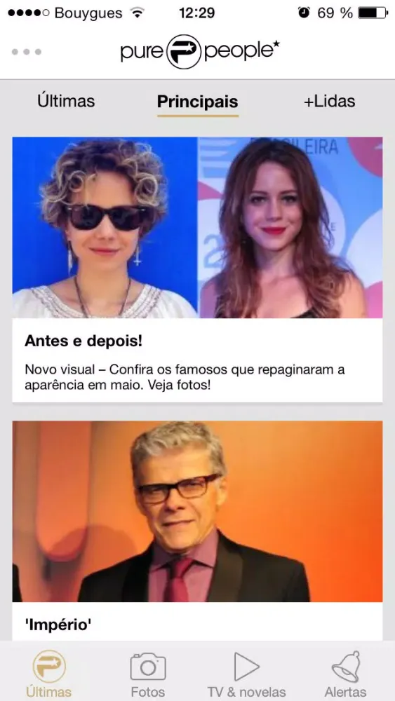 ภาพหน้าจอของ Purepeople Brasil: últimas notícias dos famosos
