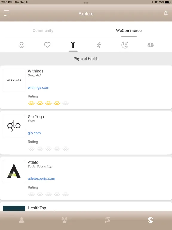 Captures d'écran de WeBe Life iPad