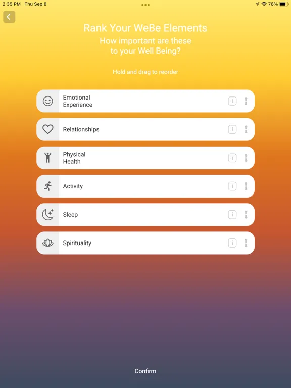 Captures d'écran de WeBe Life iPad