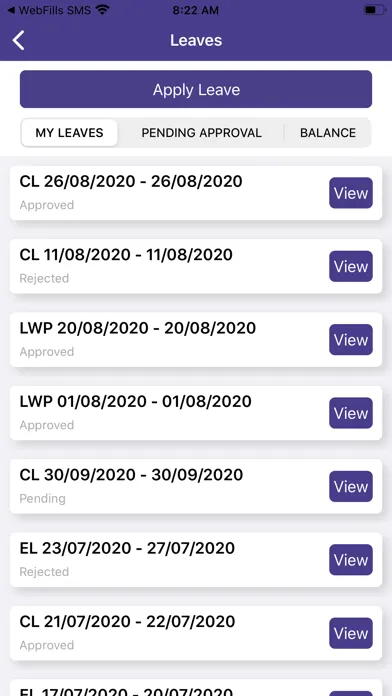 Скриншоты Teacher App-WebFills SMS
