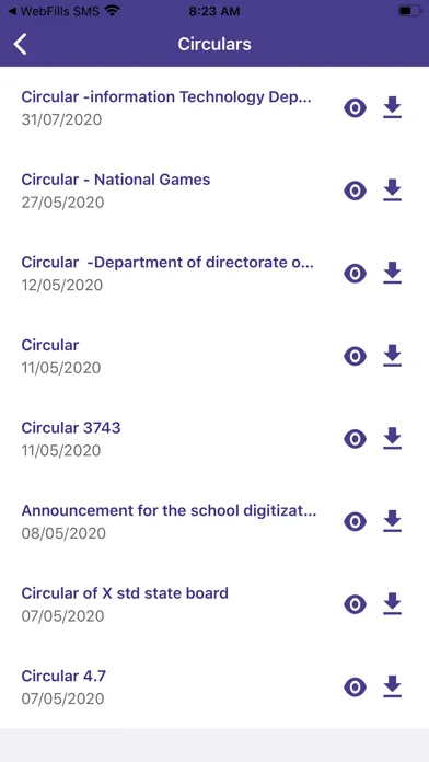 Скриншоты Teacher App-WebFills SMS