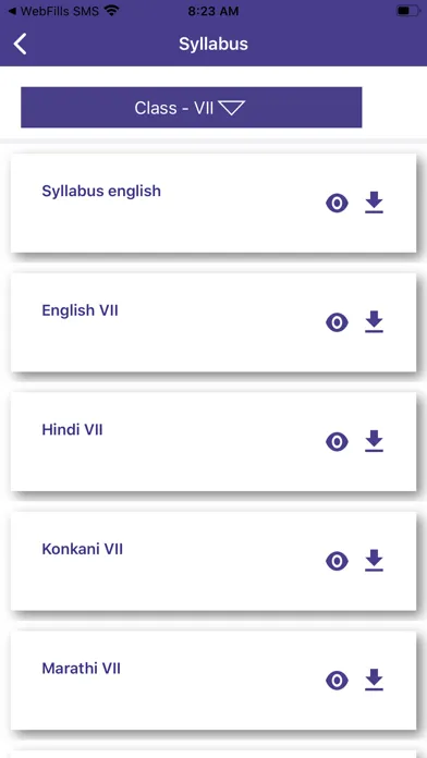 Скриншоты Teacher App-WebFills SMS