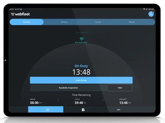 WEBFLEET eLogs iPad  스크린샷