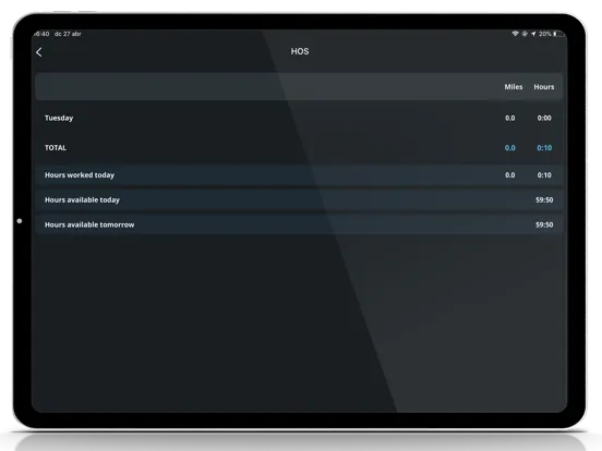 WEBFLEET eLogs iPad  스크린샷