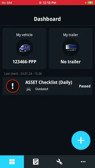 Ảnh chụp màn hình của WEBFLEET Vehicle Check