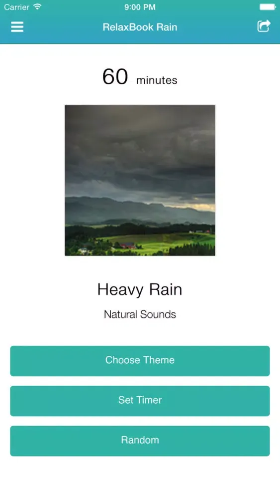 RelaxBook Rain - Sleep sounds for you to relax with natural sounds, storm, thunders, wind, rain, and more Ekran Görüntüleri