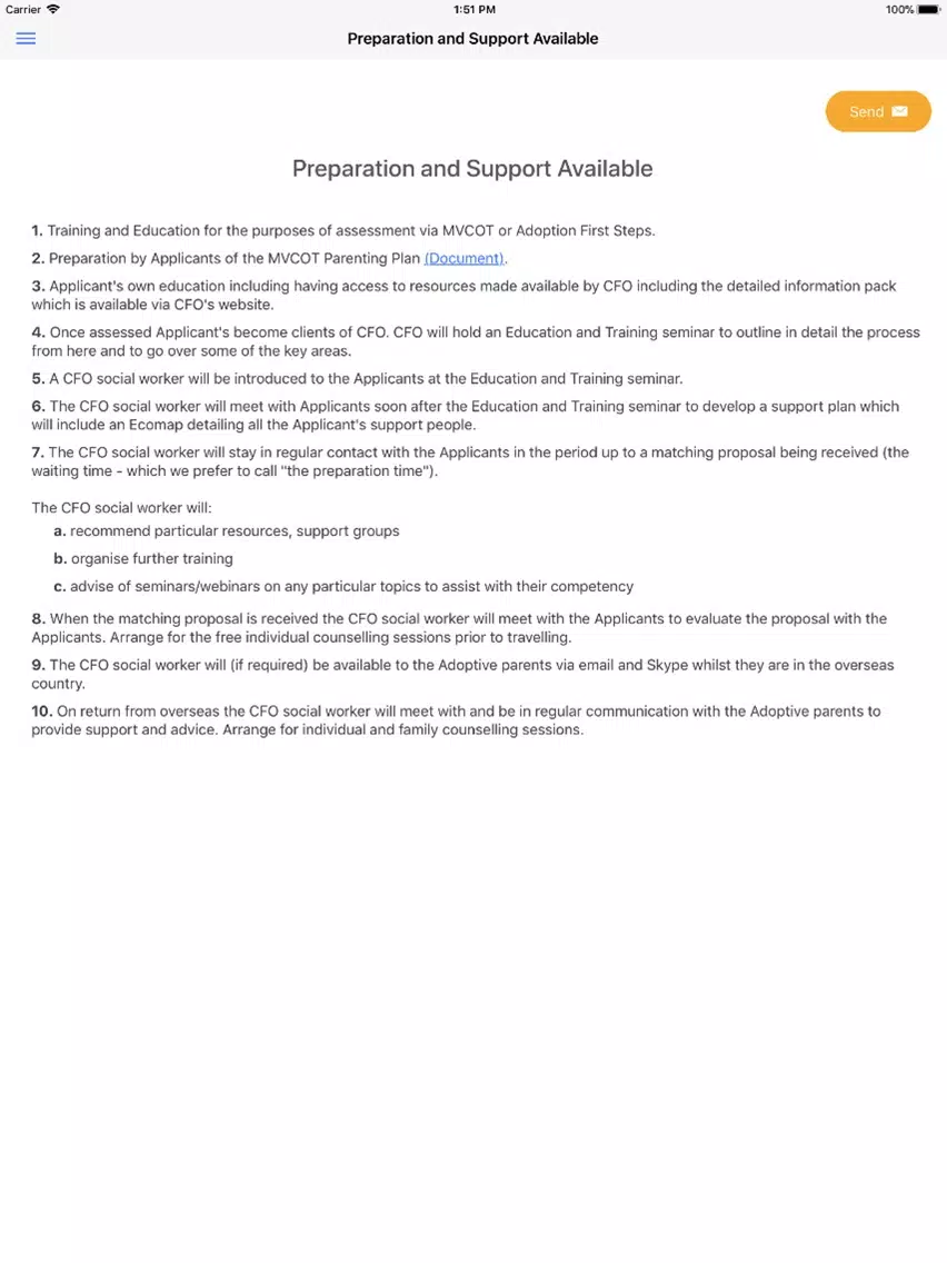 Tangkapan skrin CFO Resources iPad 