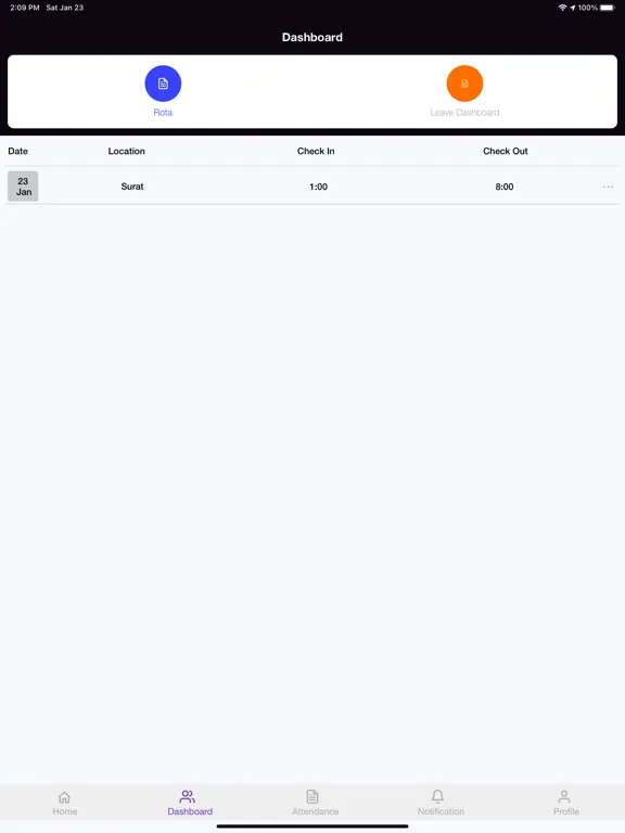 Otium Attendance App iPad 應用截圖