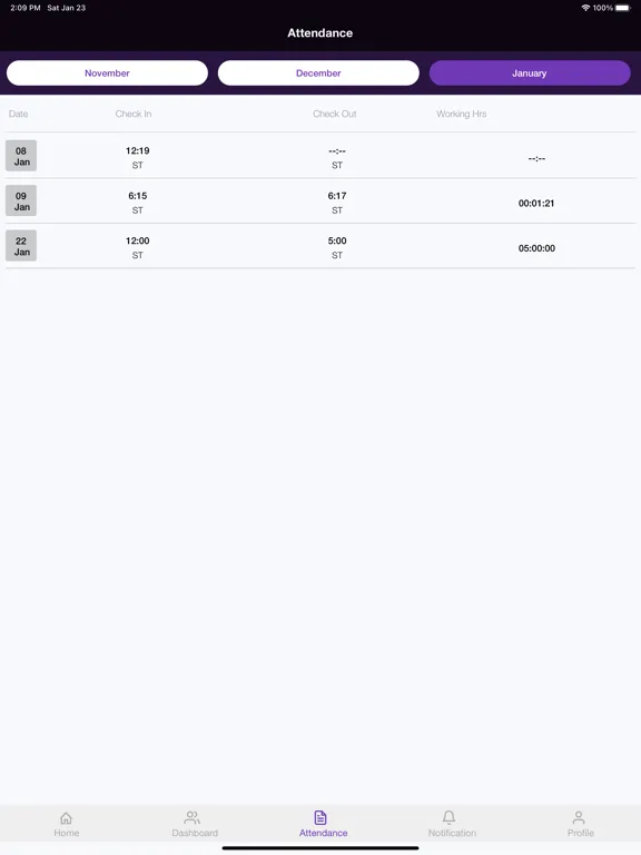 Otium Attendance App iPad 應用截圖