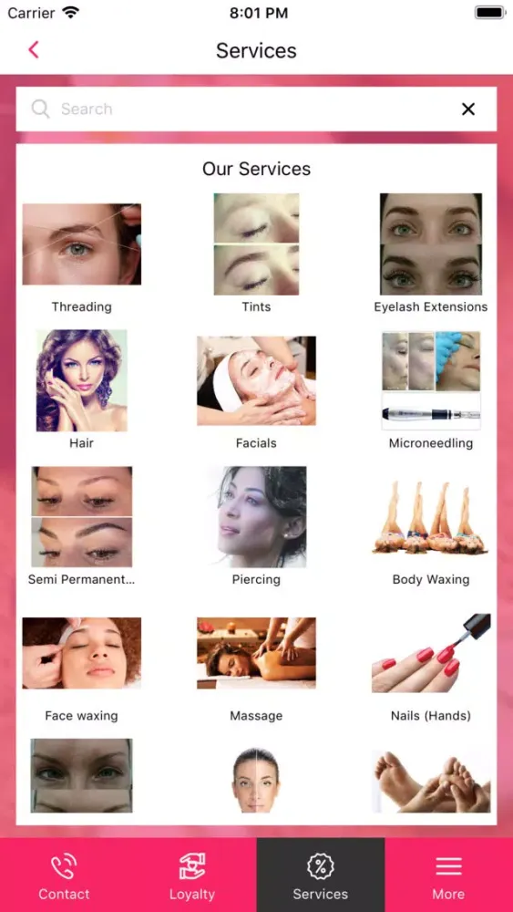 Ảnh chụp màn hình của Glamour Beauticians