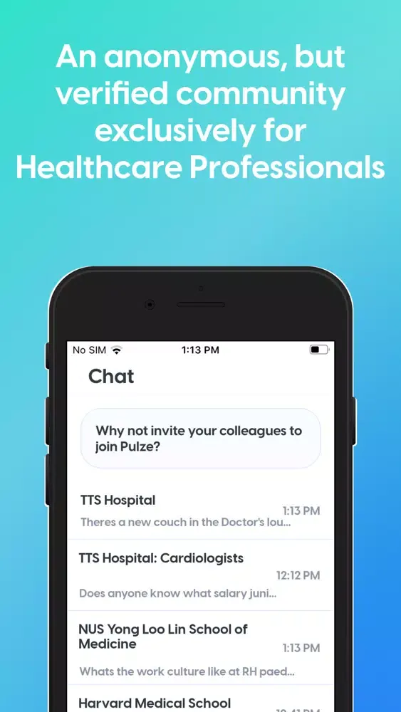 Captures d'écran de Pulze - Healthcare Community