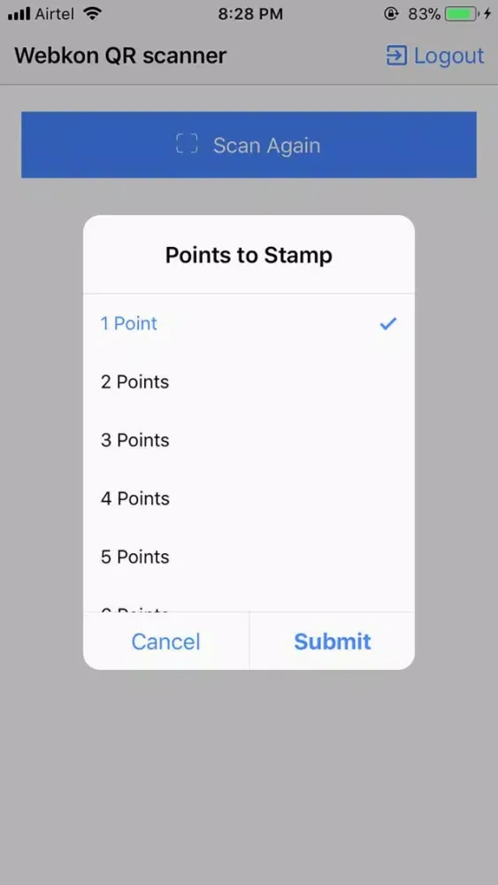 Webkon QR Scanner スクリーンショット