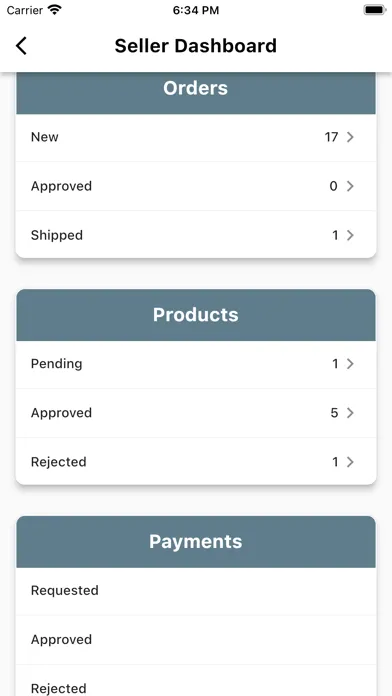 Скриншоты Odoo Multi Vendor Mobile App