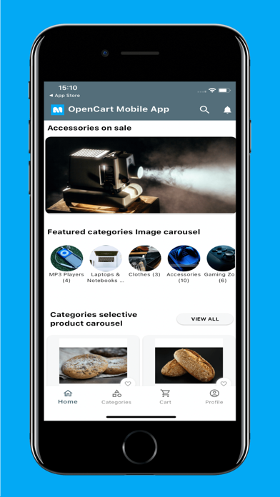 Скриншоты OpenCart Mobile App