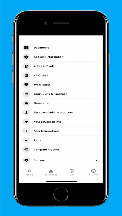 Скриншоты OpenCart Mobile App