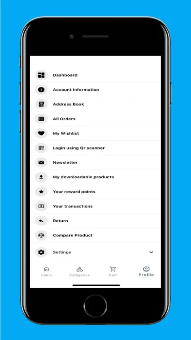 OpenCart Mobile App 스크린샷