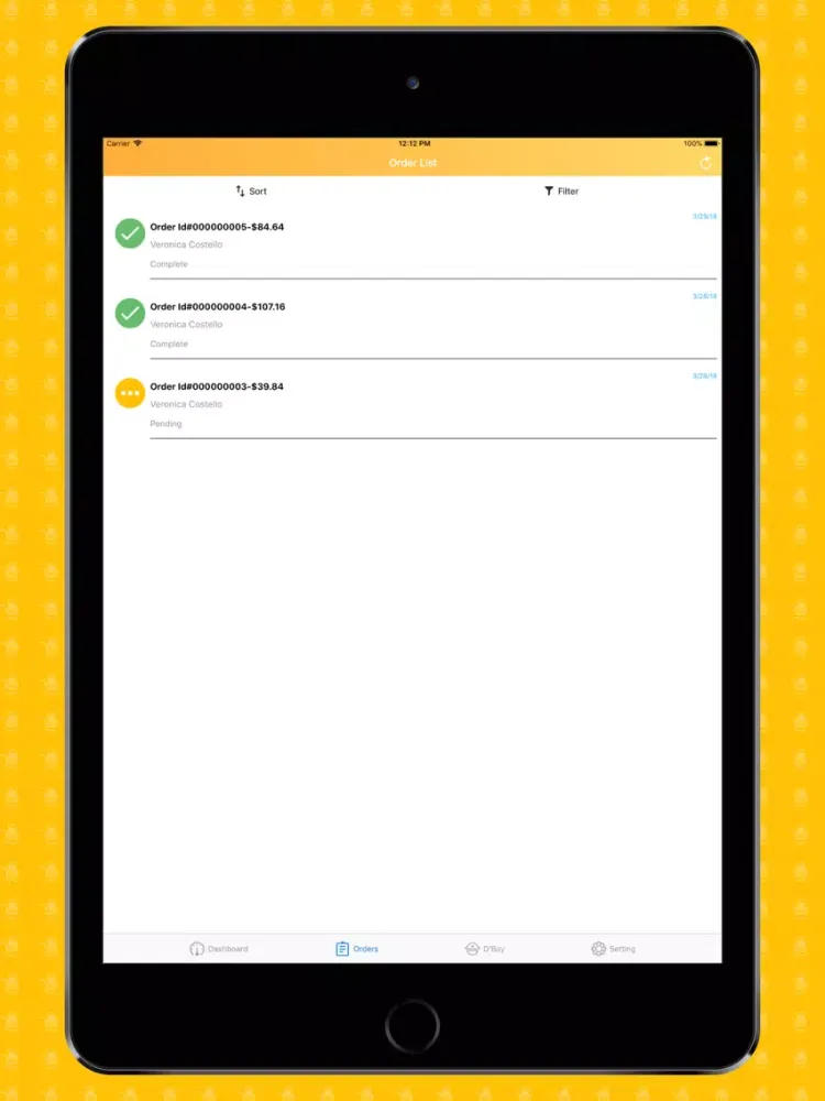 Zrzuty ekranu Delivery Boy app for Magento 2 iPad 