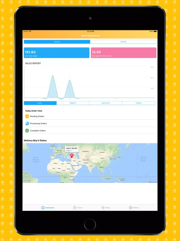 Zrzuty ekranu Delivery Boy app for Magento 2 iPad 