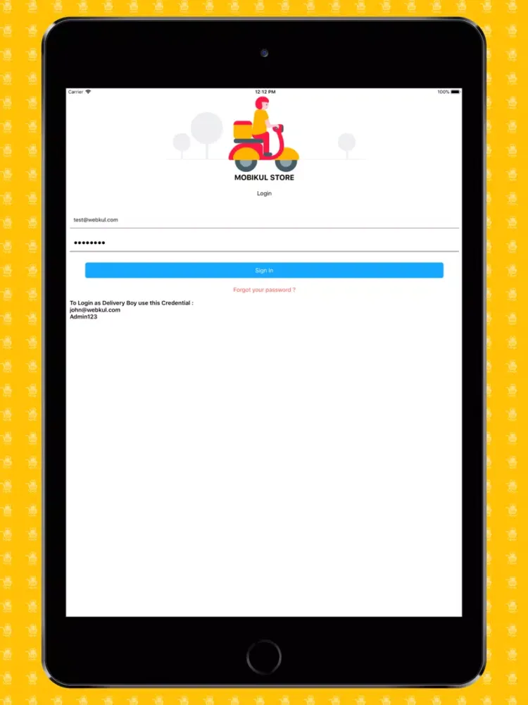 Zrzuty ekranu Delivery Boy app for Magento 2 iPad 