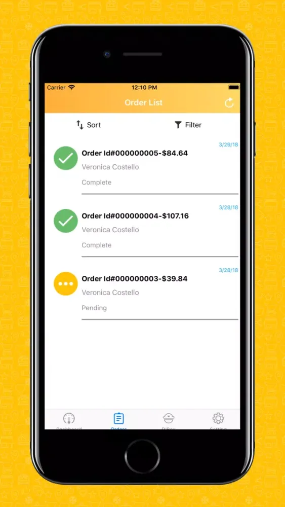 Zrzuty ekranu Delivery Boy app for Magento 2