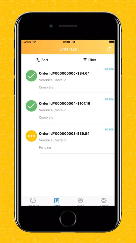 Zrzuty ekranu Delivery Boy app for Magento 2