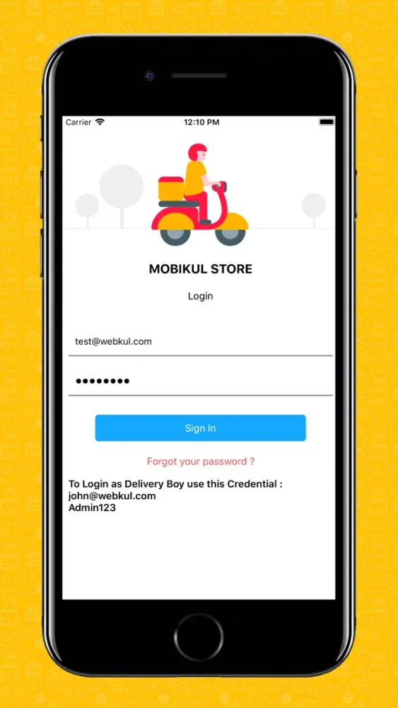 Zrzuty ekranu Delivery Boy app for Magento 2