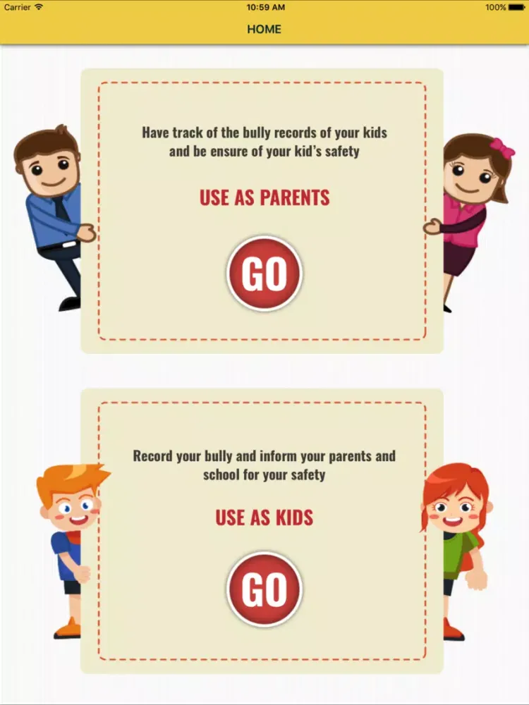 Bully Button for Parents and Kids iPad Screenshots