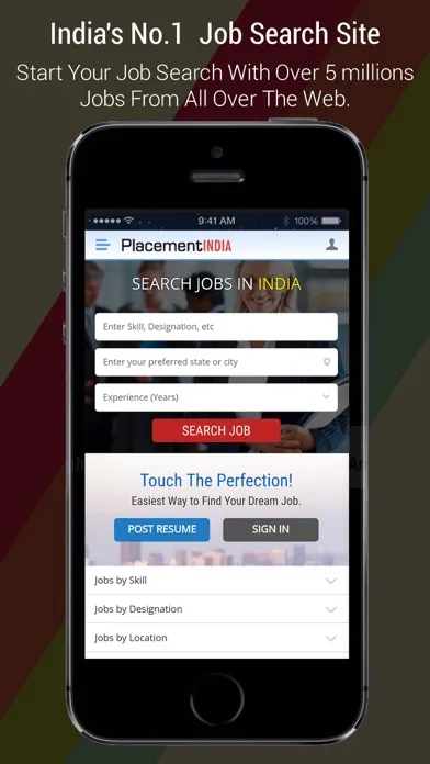 Ảnh chụp màn hình của Placement india