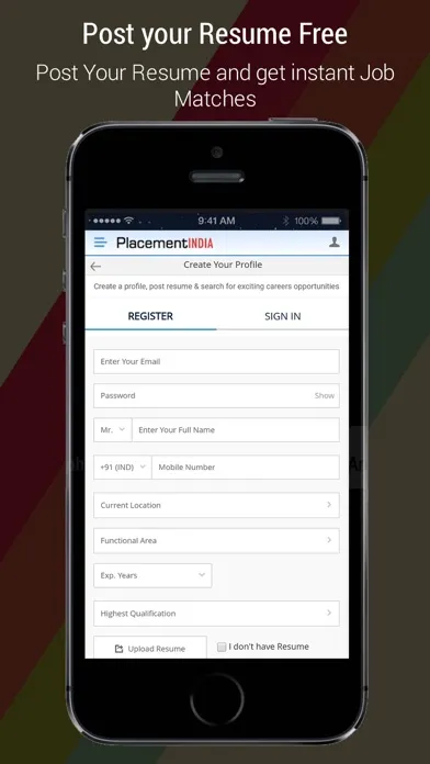 Ảnh chụp màn hình của Placement india