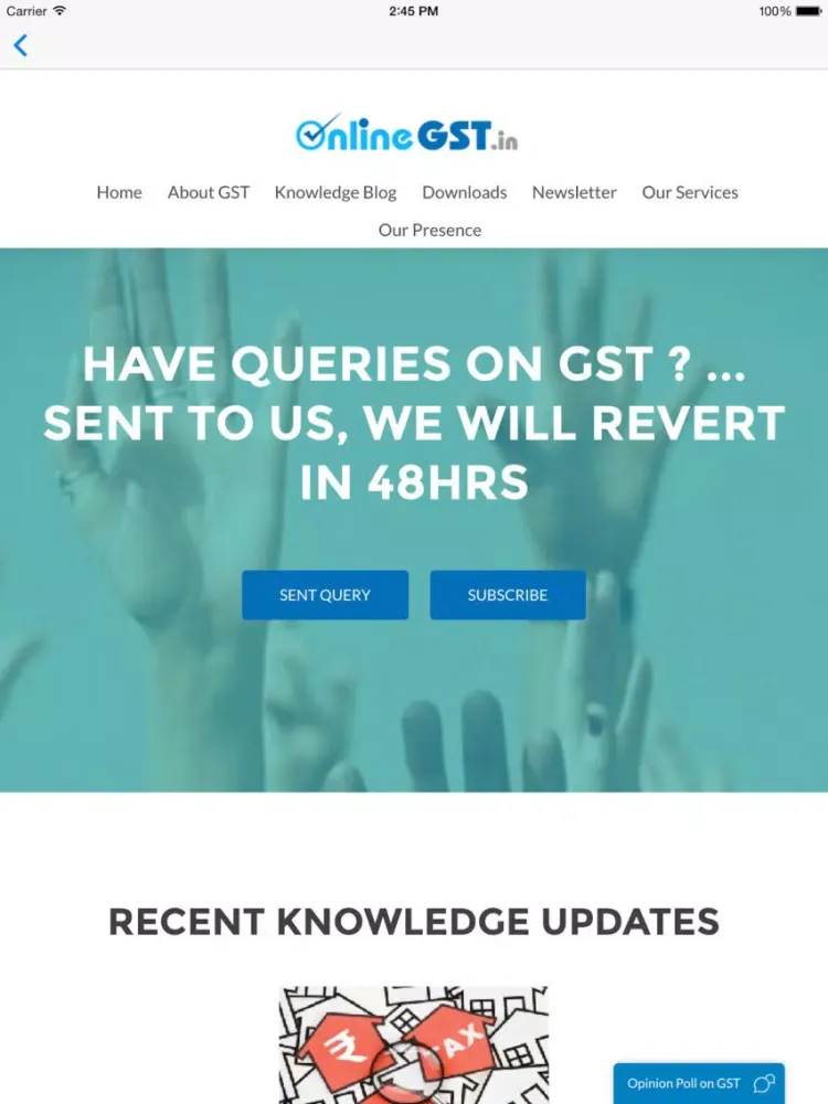 OnlineGST iPad  Ekran Görüntüleri