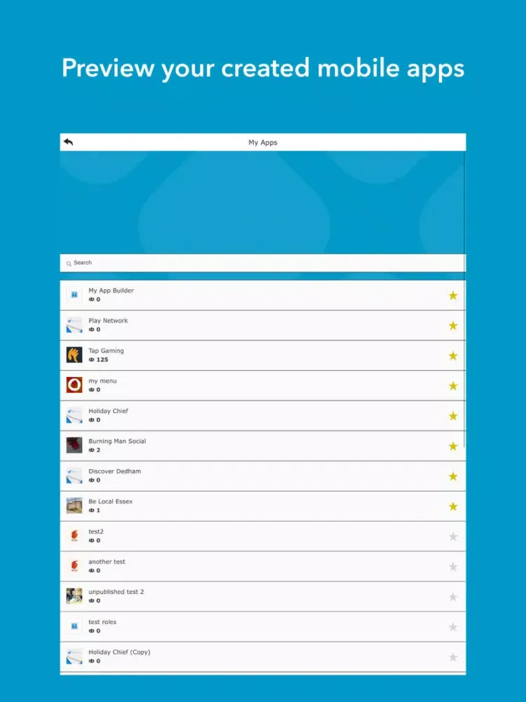 MyAppBuilder Network iPad  स्क्रीनशॉट