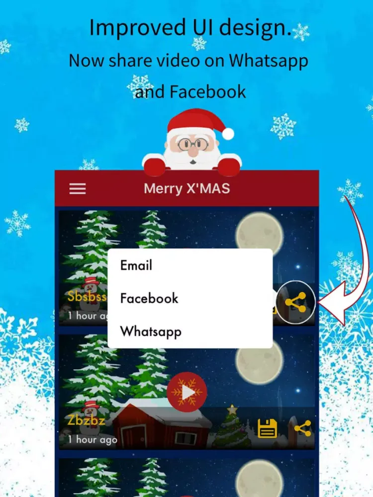 Christmas Greetings Video Card iPad  سکرین شاٹس