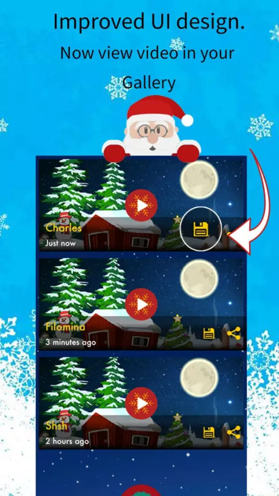 Christmas Greetings Video Card سکرین شاٹس