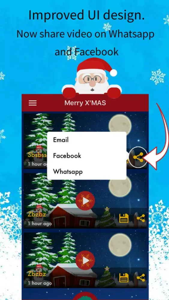 Christmas Greetings Video Card سکرین شاٹس