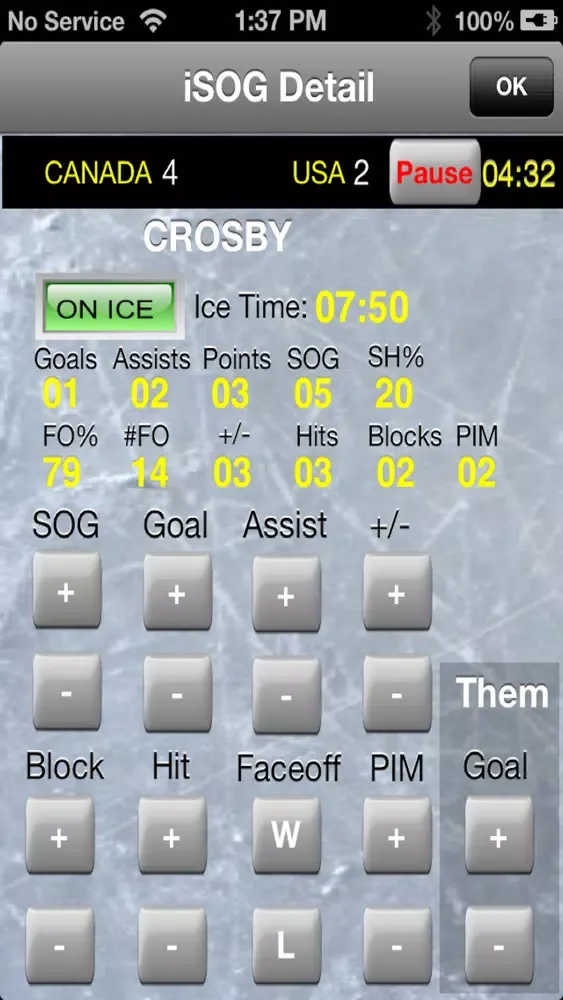 Скриншоты iSOG PRO Ice Hockey Stats