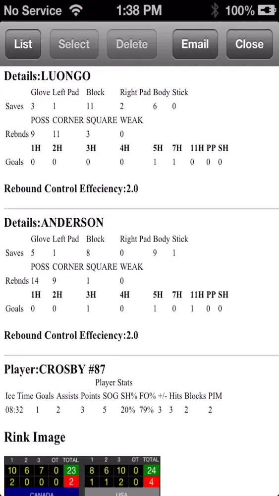 Скриншоты iSOG PRO Ice Hockey Stats