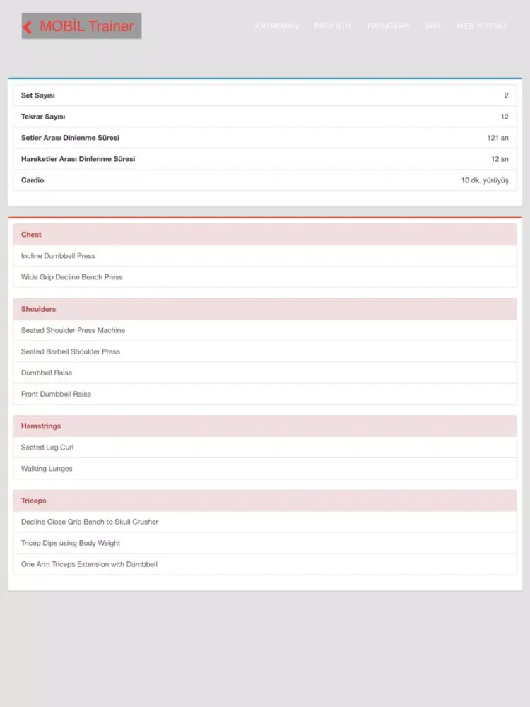 Mobil Trainer iPad  스크린샷