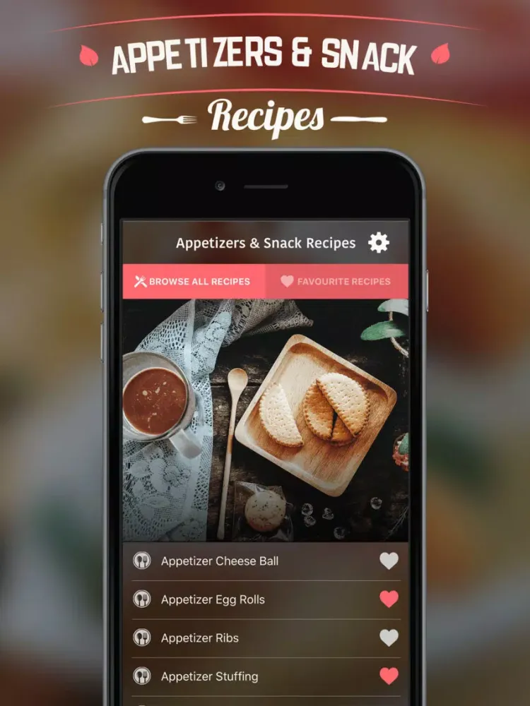 Appetizers & Snack Recipes iPad  Screenshots