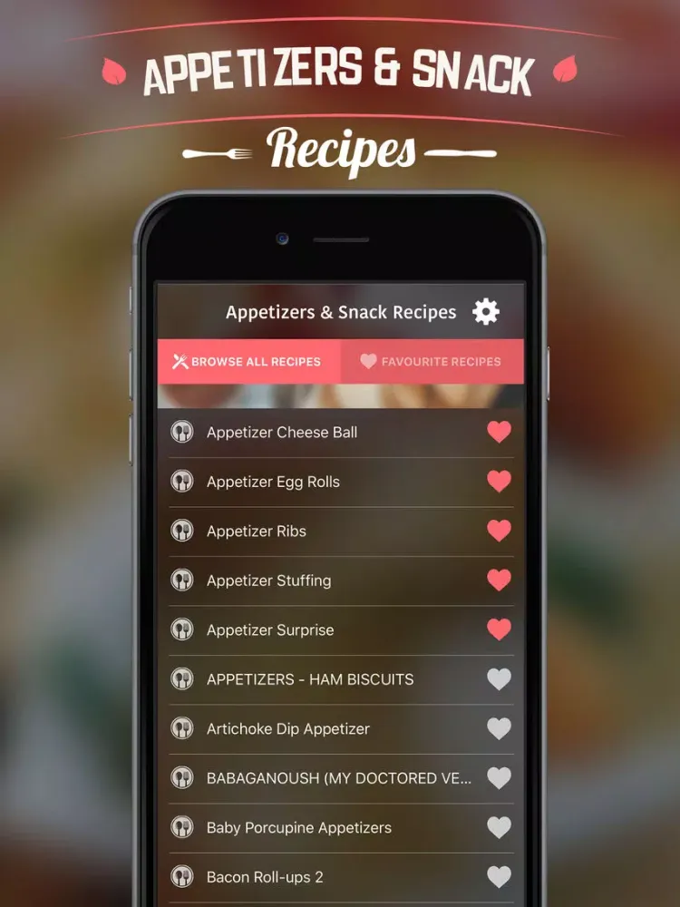 Appetizers & Snack Recipes iPad  Screenshots