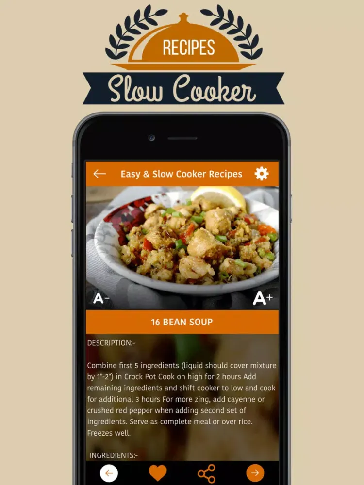 Easy & Slow Cooker Recipes iPad  Screenshots