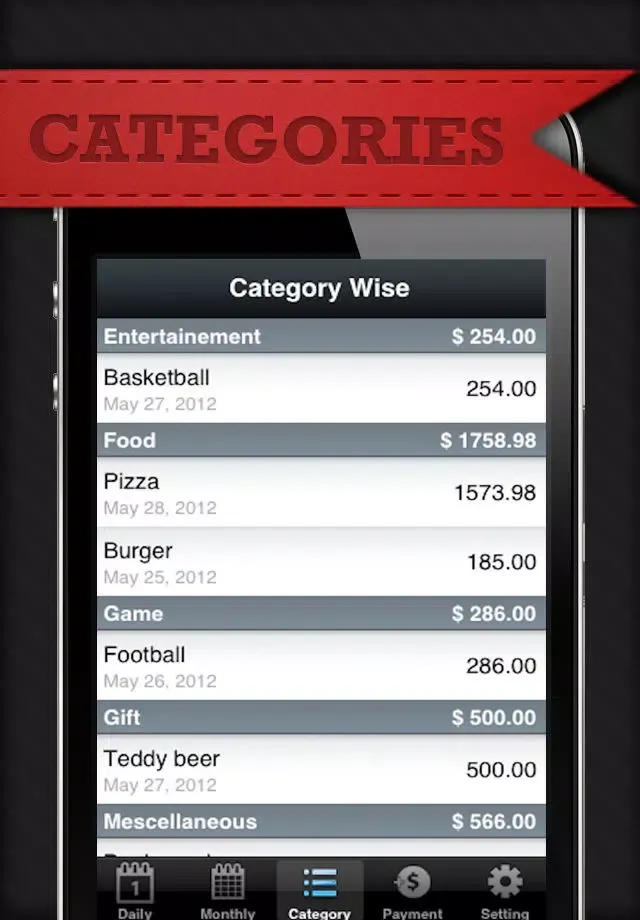 Captures d'écran de Daily Expense Manager Lite