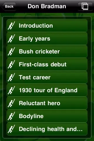 Tangkapan skrin Sir Don Bradman