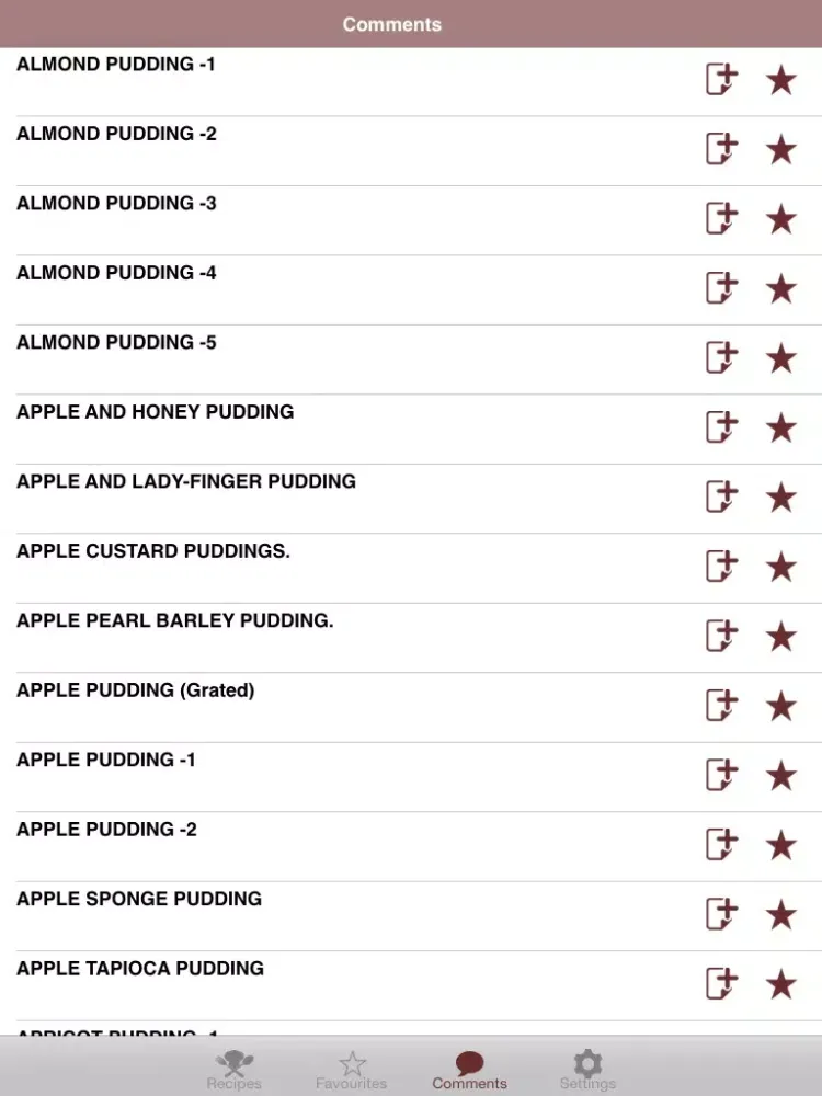 Capturas de pantalla de ** Easy Pudding Recipes ** iPad 