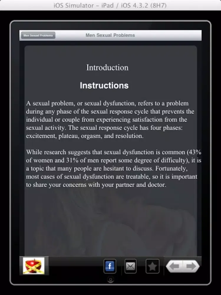 Скриншоты Men's Sexual Problems iPad 