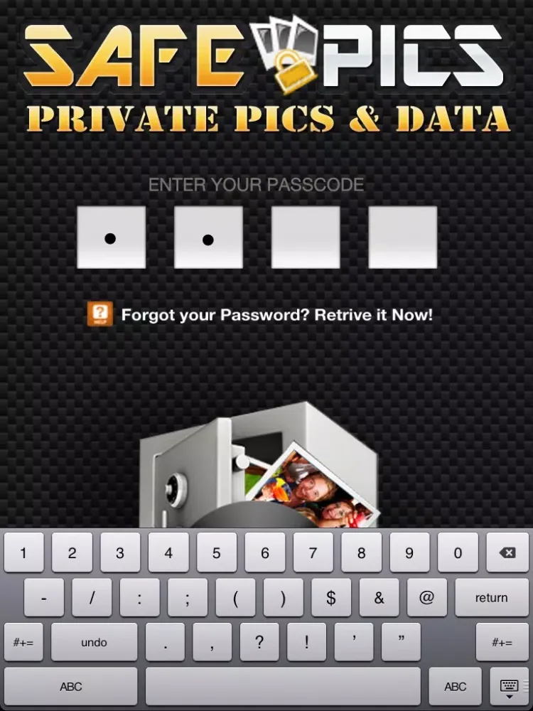 Safe Pics - Private Pics & Data iPad  Screenshots