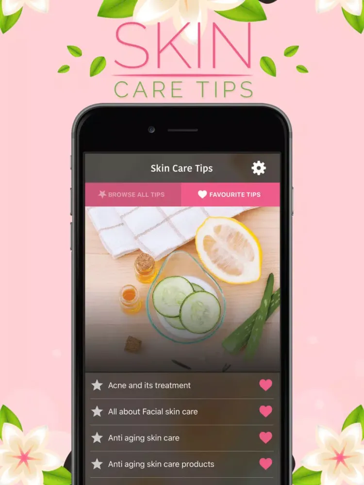 Skin care Tips iPad  Screenshots