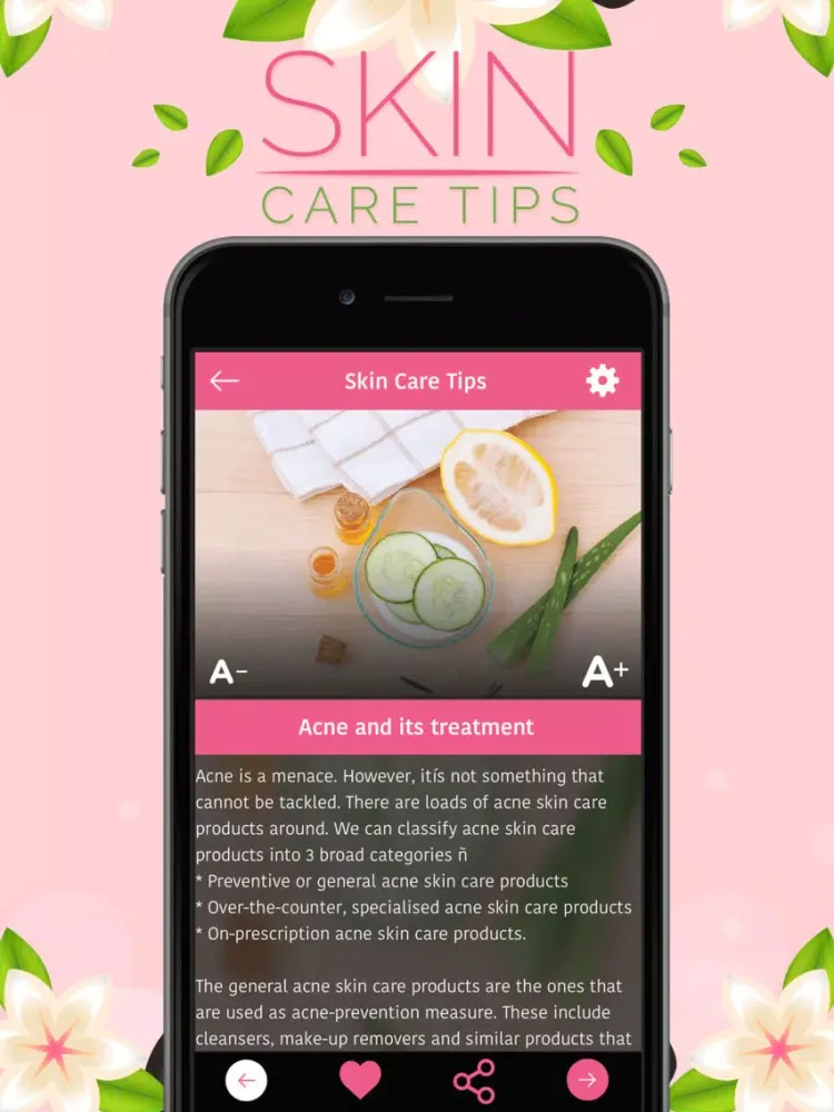 Skin care Tips iPad  Screenshots