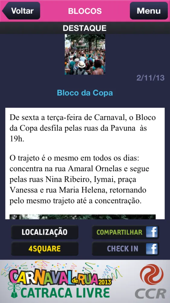 Ảnh chụp màn hình của Carnaval de Rua 2013 - Catraca Livre