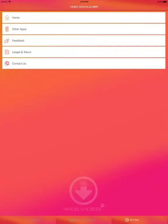 WebVideo24 iPad  Screenshots